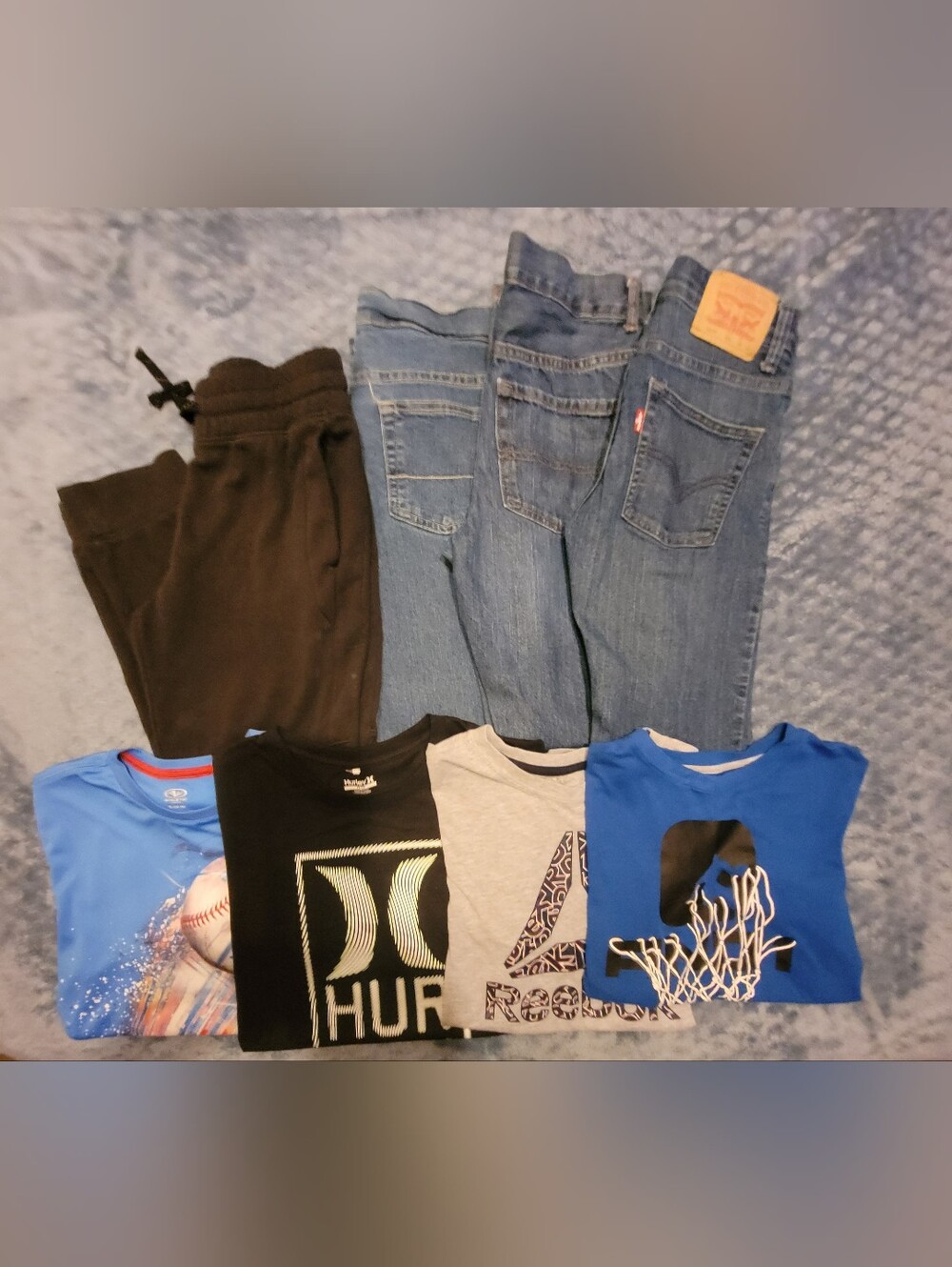 Boy's Clothing Bundle Jeans Tees Sz Large / XL / 12 Lot of 8 Pieces Levi's Hurle